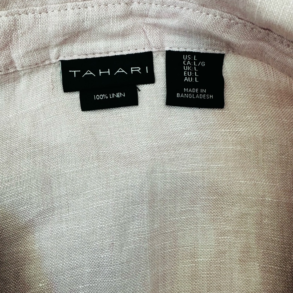 Tahari Light Pink V-Neck Blouse - Picture 2 of 4